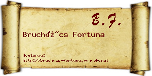 Bruchács Fortuna névjegykártya